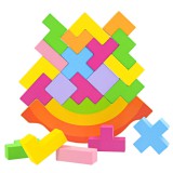 SIENIANLINE játék fából - Montessori oktató építőkockás játék - 20 darabos