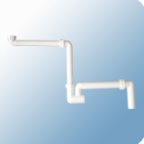 Sifone HL Ablaufe HL helytakarékos csőszifon mosdószifon DN32 x 5/4" függőleges kimenettel