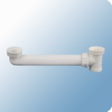 Sifone HL Ablaufe HL lefolyó csatlakozó kétmedencés kötőcső DN40 x 6/4" 230 mm magasság kiegyenlítéssel