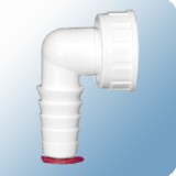 Sifone HL Ablaufe HL mosógép tömlővég csatlakozó könyök 1" x 3/4"
