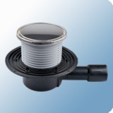 Sifone HL Ablaufe HL padlólefolyó DN40/50 vízszintes csatlakozó+vízbűzzár d 133mm gyűrű d112 mm lefolyólap