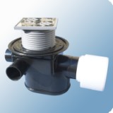 Sifone HL Ablaufe HL padlólefolyó DN75/110 vízszintes kimenettel, szig karima,visszacsap szel, 3 db.DN40/50 bemenet