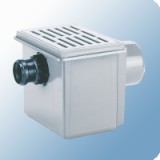 Sifone HL Ablaufe HL padlószifon 1/50 kosaras 1DN110 vízszintes kimenet DN50 oldalsó beömlésű 170 x 240 keret 155 x 22