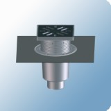 Sifone HL Ablaufe HL Perfekt lefolyó DN110 függőleges kimenet+bitumengallér 244x244 mm keret+226x226 mm rács+bűzzár