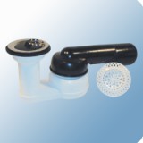 Sifone HL Ablaufe HL szifon zuhanytálca vízszintes DN40/50 x 6/4" gömbcsuklós kimenet 6/4" szelep hajfogó dugó