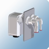 Sifone HL Ablaufe HL Szifonkazetta készlet a HL 4000.0 lefolyó házba 2 mosógép csatlakoztatására