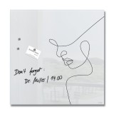 Sigel Artverum GL295 Mágneses üvegtábla 48x48cm - Vonalrajzos (GL295)