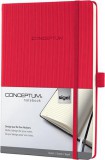 SIGEL "Conceptum" A4 vonalas 194 oldal exkluzív keményfedeles piros jegyzetfüzet