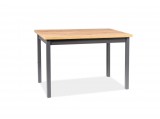 SIGNAL ADAM - Asztal (100x60 cm) - antracit / Lancelot tölgy