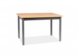 SIGNAL ADAM - Asztal (120x68 cm) - antracit / Lancelot tölgy