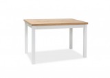 SIGNAL ADAM - Asztal (120x68 cm) - fehér/Lancelot tölgy