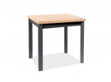 SIGNAL ADAM - Asztal (90x65 cm) - fekete/Artisan tölgy