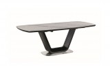 SIGNAL ARMANI - Bővíthető étkezőasztal (Fekete-fehér, márványhatású kerámia) 160-220