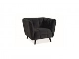 SIGNAL CASTELLO I - Fotel (Fekete bársony)