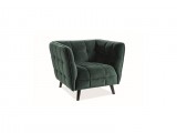 SIGNAL CASTELLO I - Fotel (Sötétzöld bársony)