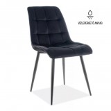 SIGNAL CHIC Matt Velvet Szék (fekete/Fekete) - vízlepergetős anyag