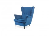 SIGNAL LORD Velvet - Fotel (Sötétkék bársony)