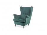 SIGNAL LORD Velvet - Fotel (Sötétzöld bársony)