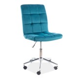 SIGNAL Q-020 Velvet - Forgószék (Türkiz)