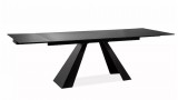SIGNAL SALVADORE bővíthető étkezőasztal (160-240) - fekete/matt fekete