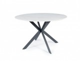 SIGNAL TALIA - Kerek, kerámia étkezőasztal - Fehér