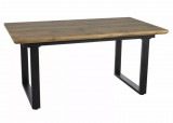 SIGNAL UMBERTO II bővíthető étkezőasztal (160-240) - artisan tölgy/fekete