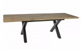 SIGNAL XAVIERO II bővíthető étkezőasztal (160-240) - artisan tölgy/matt fekete
