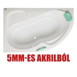 Siko Fortuna PLUS 160x100cm balos akryl fürdőkád lábbal (5mm-es akryl)