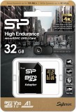 Silicon Power 32GB microSDHC Gold Series High Endurance Class 10 UHS-I U3 V30 A1 + adapterrel SP032GBSTHDV3V1HSP