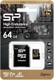 Silicon Power 64GB microSDXC Gold Series High Endurance Class 10 UHS-I U3 V30 A1 + adapterrel SP064GBSTXDV3V1HSP