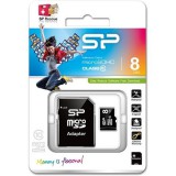 Silicon Power 8GB microSDHC Class10 + SD adapterrel SP008GBSTH010V10SP