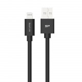 Silicon Power Boost Link PVC LK15AL Lightning-USB töltő-/adatkábel 1m fekete (SP1M0ASYLK15AL1K) (SP1M0ASYLK15AL1K) - Adatkábel
