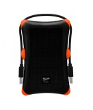 Silicon Power External 2,5'' A30 SATA, USB 3.0, Anti-Shock, fekete HDD ház
