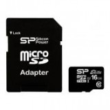 SILICON POWER memory card Micro SDHC 16GB Class 10 + Adapter