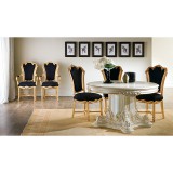 Silik Apollonia kerek étkezőasztal 130x130 cm