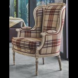 Silik Bergère fotel, XVI. Lajos stílusú “bergère”, I. cat. E szövettel