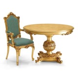 Silik Demetra kerek étkezőasztal 120x120 cm (+40 cm hosszabbítható), II. cat.