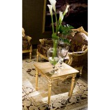 Silik Eros négyzet alakú kisasztal márványlappal