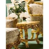 Silik Omero négyzet alakú kisasztal márványlappal, I. cat.