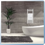 Silver 400X1000 mm íves törölközőszárító radiátor fehér - SR-I_400X1000_F