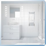 Silver 400X1000 mm íves törölközőszárító radiátor króm - SR-I_400x1000_K