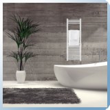 Silver 400X1200 mm egyenes törölközőszárító radiátor fehér - SR-E_400x1200_F