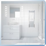 Silver 400X1200 mm íves törölközőszárító radiátor króm - SR-I_400x1200_K