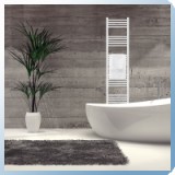 Silver 400X1600 mm egyenes törölközőszárító radiátor fehér - SR-E_400X1600_F