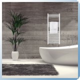 Silver 500X1200 mm egyenes törölközőszárító radiátor fehér - SR-E_500x1200_F