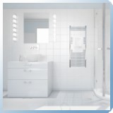 Silver 500X1200 mm íves törölközőszárító radiátor króm - SR-I_500x1200_K