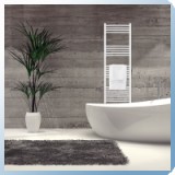 Silver 500X1400 mm íves törölközőszárító radiátor fehér - SR-I_500x1400_F