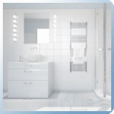 Silver 500X1400 mm íves törölközőszárító radiátor króm - SR-I_500x1400_K