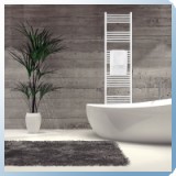 Silver 500X1800 mm egyenes törölközőszárító radiátor fehér - SR-E_500x1800_F