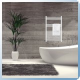 Silver 600X1000 mm egyenes törölközőszárító radiátor fehér - SR-E_600x1000_F